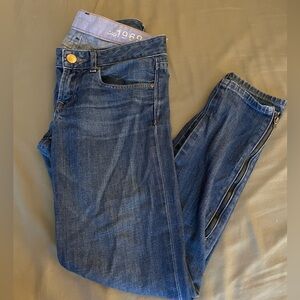 GAP always skinny low rise jeans with zipper ankle detail